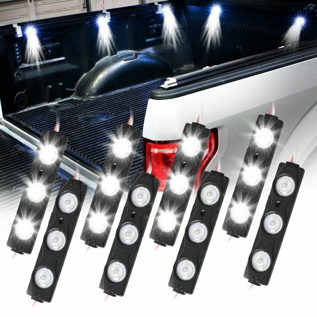 8x New Waterproof Pickup Truck Cargo Bed Light 24 LED Pod Kit Strip