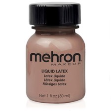 MEHRON LIQUID LATEX DARK FLESH STAGE FACE BODY MAKEUP 1OZ