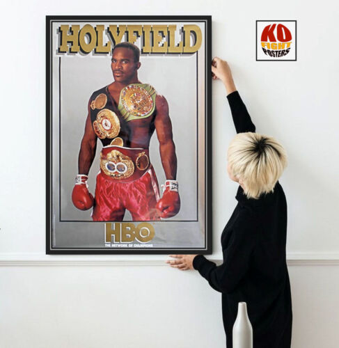 EVANDER HOLYFIELD : Original HBO Promotional Boxing Fight Poster AUCT - Picture 4 of 19