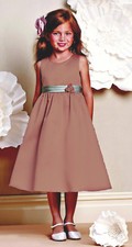 ALFRED ANGELO 6672 Flower Girl Dress Size/Age 8 Rum pink/Smoke Wedding/Party