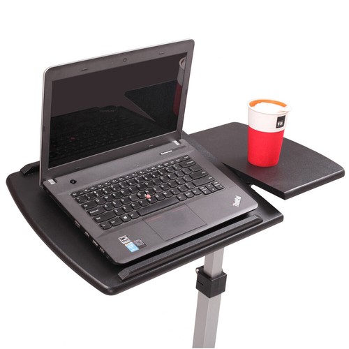 Angle Height Adjustable Rolling Laptop Desk Stand Sofa Bed Notebook PC Table - Picture 6 of 7
