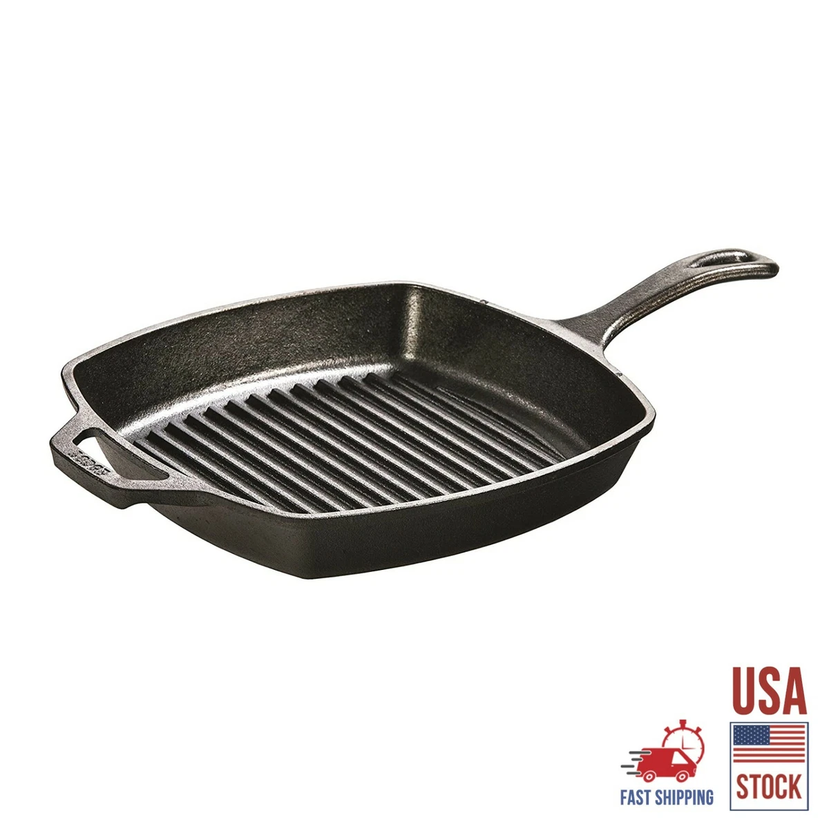 Cast-Iron Square Grill Pan Griddle Skillet Tray Frying Cooking Camping  Cookware