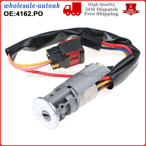IGNITION SWITCH STARTER LOCK BARREL FOR CITREON XSARA PICASSO PEUGEOT 206 4162PO - Picture 2 of 9