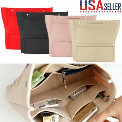 Large Multi pocket Felt Purse Handbag Organizer Insert Storage