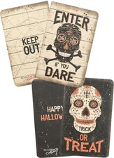 NEW!~Notebook Set~Halloween Skeleton "Enter If You Dare / Keep Out"~List Notepad