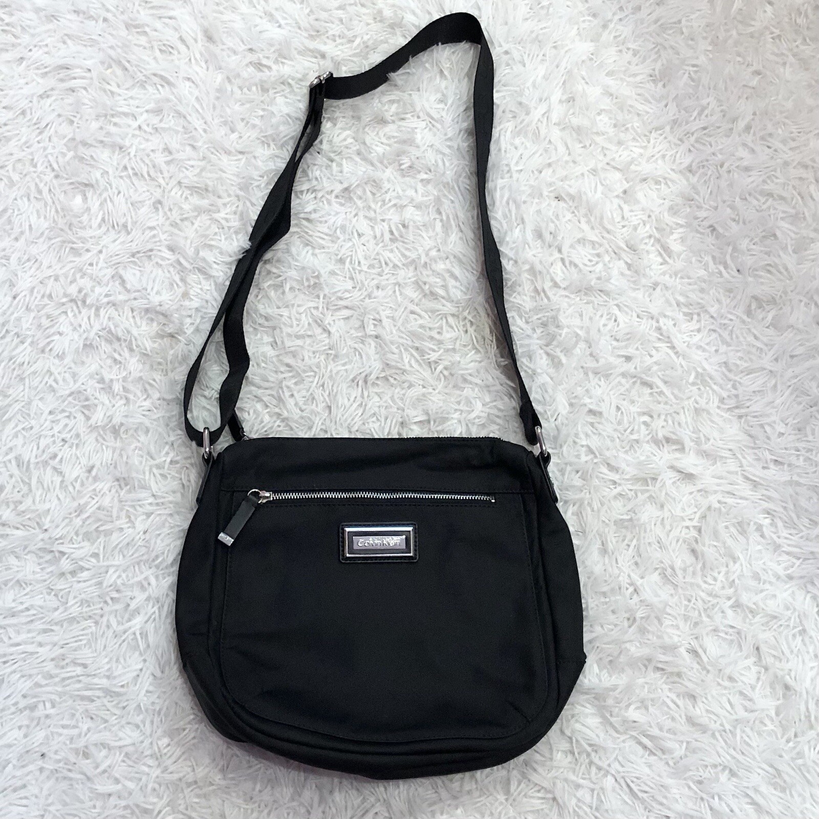 Calvin Klein Belfast Nylon Crossbody Purse Bag Black OS eBay