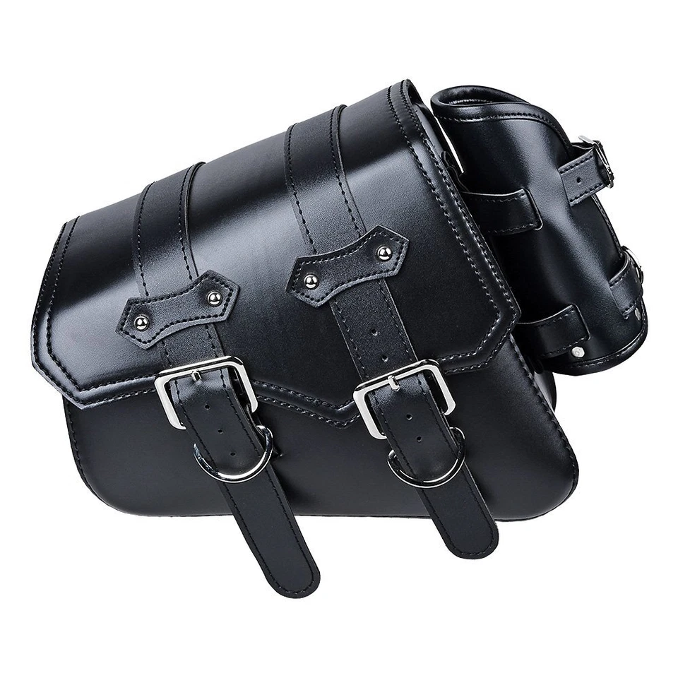 Bolsa de herramientas alforja lateral L/R SOLO SWING ARM para Harley Sportster XL883 1200 48 72 Foto 3 de 4