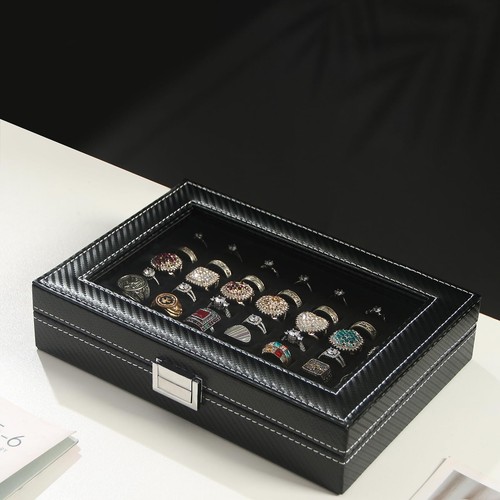 Ring Organizer for Jewelry,Rings Display Case, Small Travel Jewelry Box,49 Slots - Picture 6 of 7