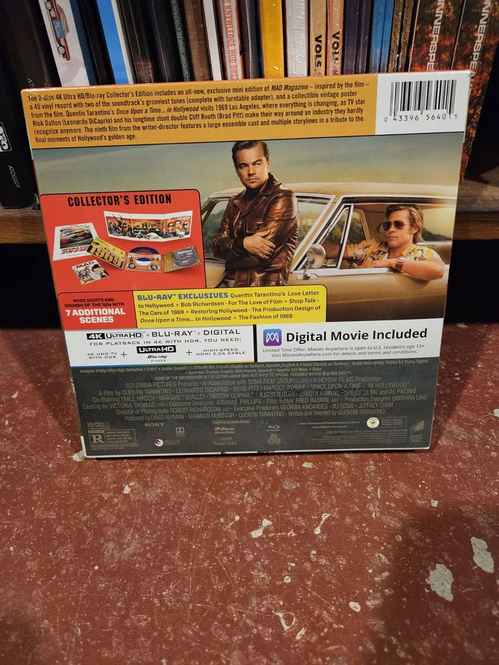 Once Upon a Time in Hollywood Collectors Edition (4K/Blu-ray/Vinyl, 2019) rare - Image 2 of 2