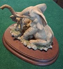 Mother ELEPHANT with Calf Figurine By The Leonardo Collection