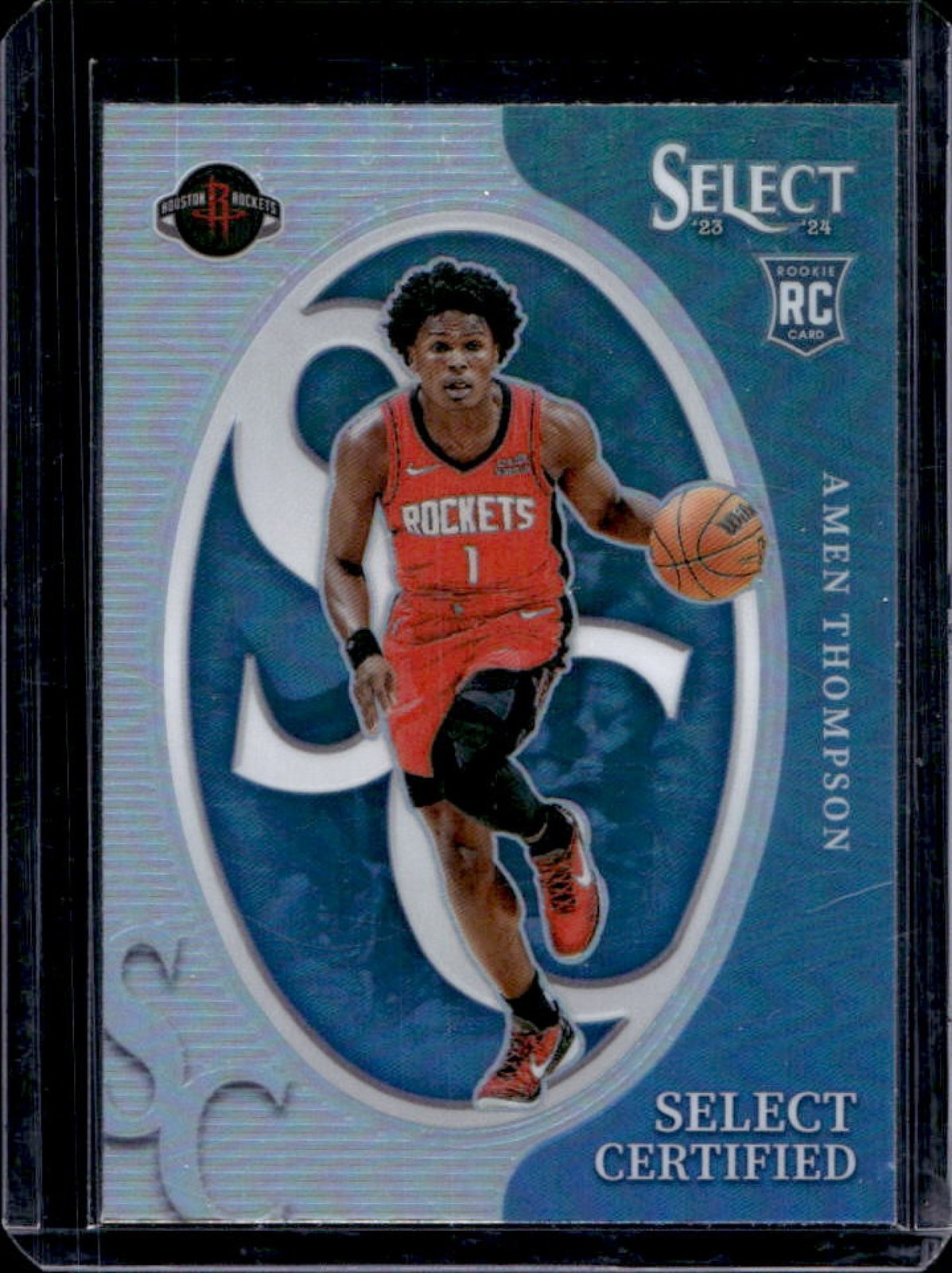 2023-24 Panini Select Amen Thompson Certified RC Silver Prizm Rookie #5 Rockets