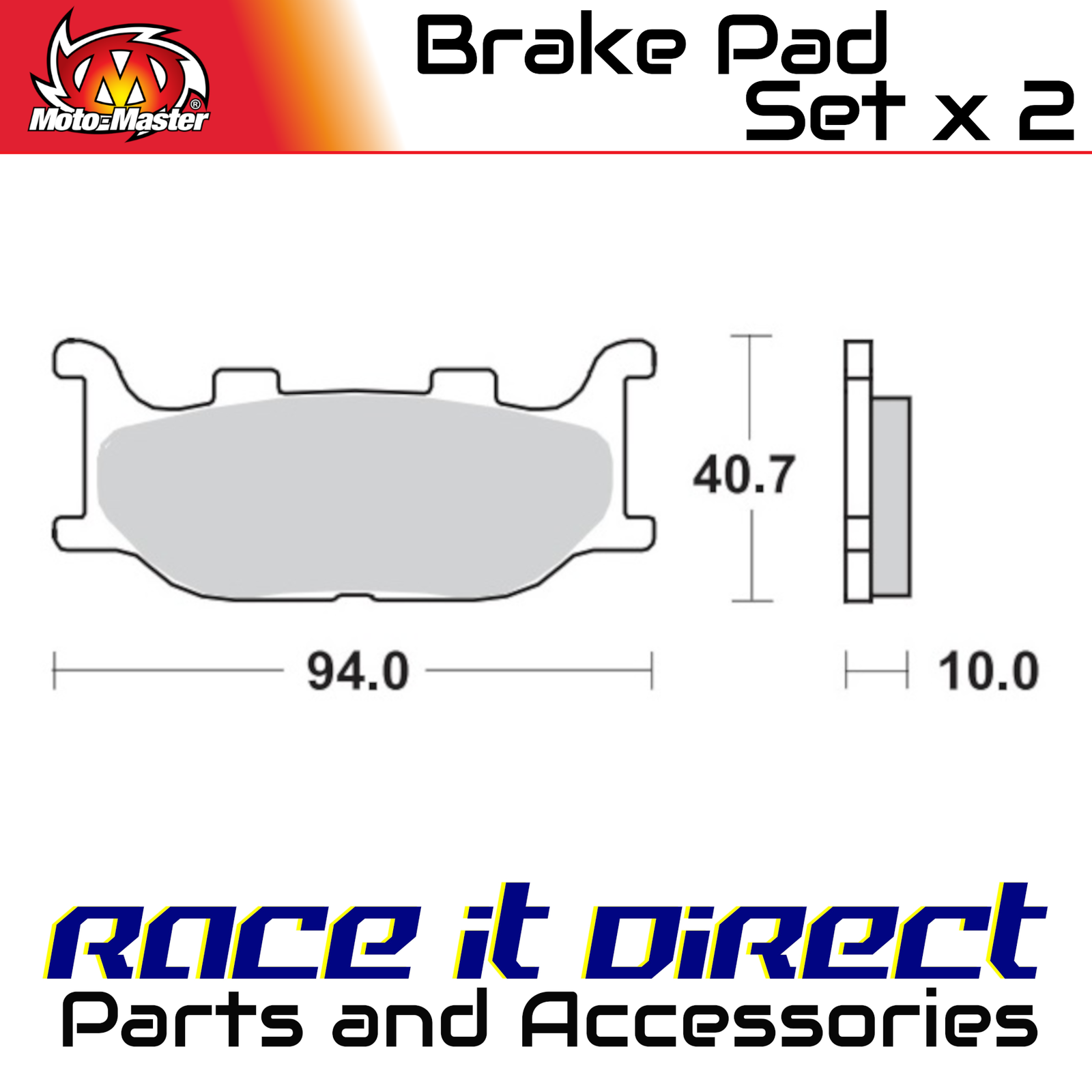 Brake Pads for YAMAHA XVS 1100 DRAGSTER 1999-2003 Front Organic MotoMaster