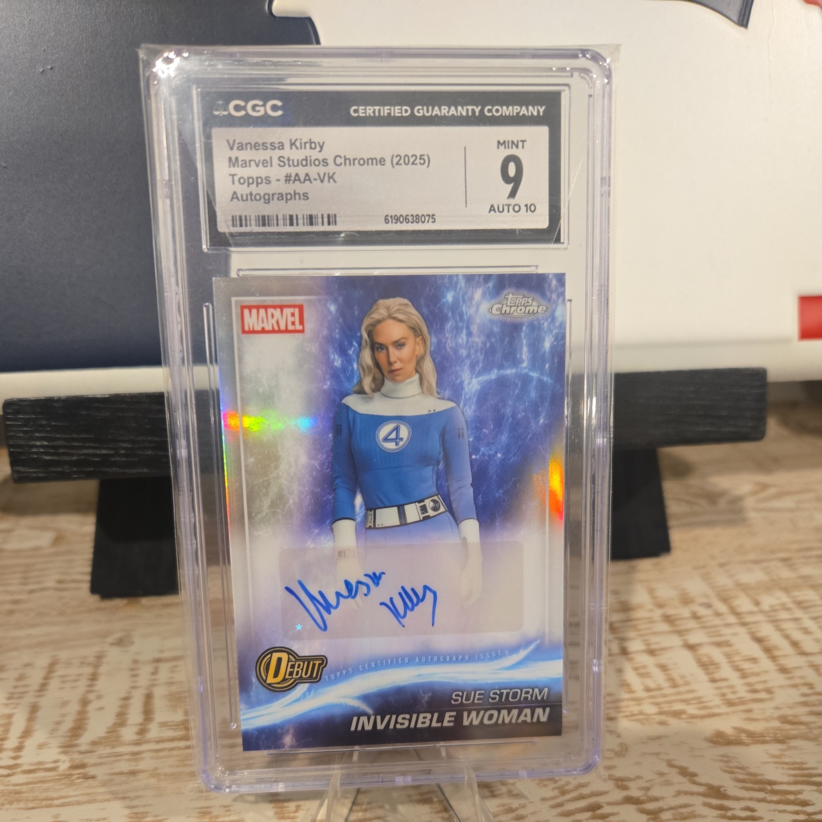 2025 Topps Chrome Marvel Studios Invisible Woman Vanessa Kirby CGC 9/ 1O Auto