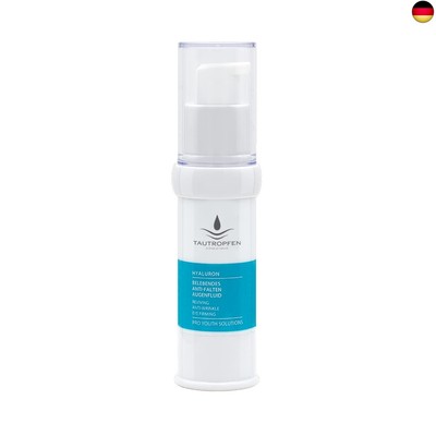 TAUTROPFEN Naturkosmetik, Hyaluron, Belebendes Anti-Falten Augenfluid für müde A