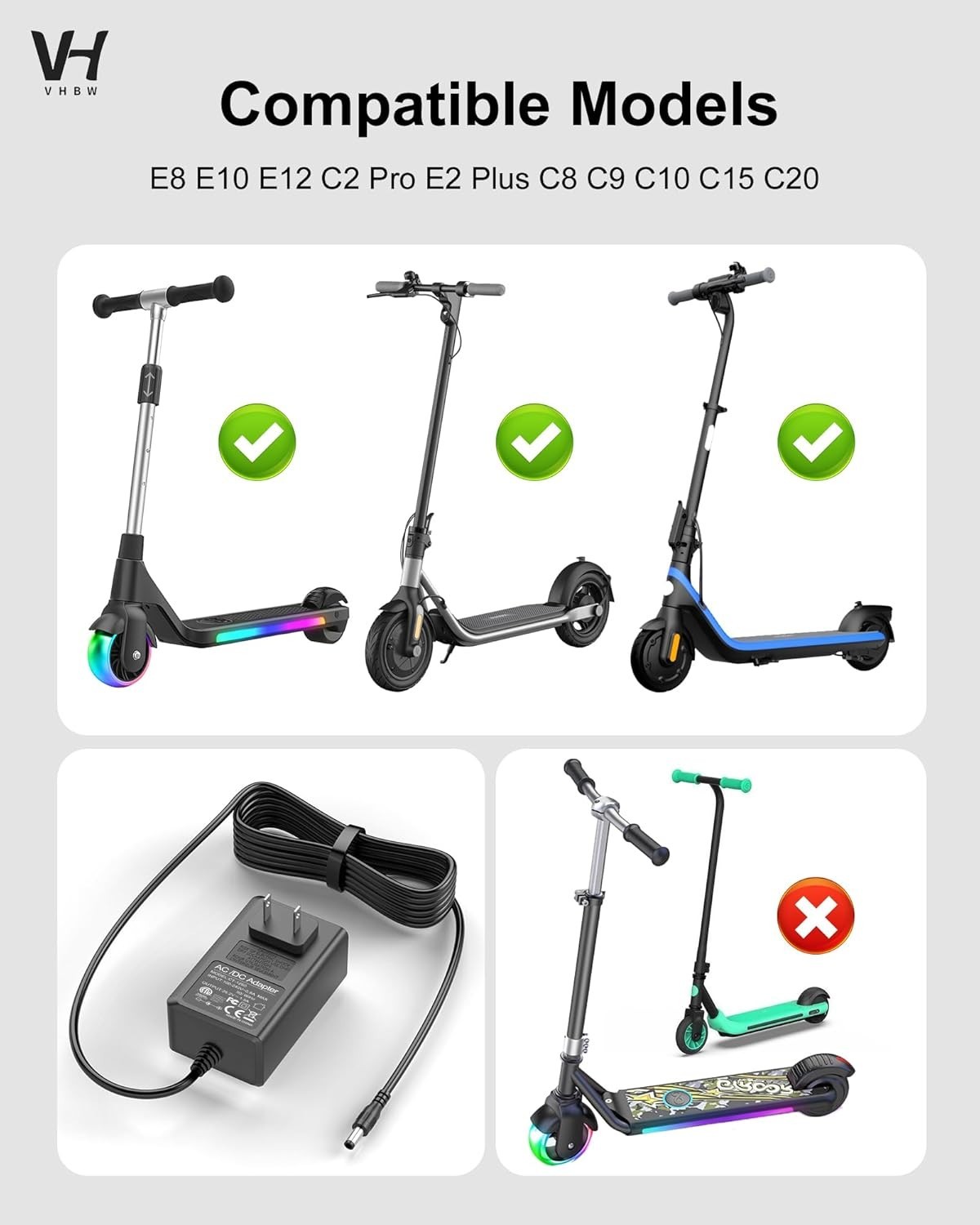 Caricabatteria 25.2V 1.5A per Segway Ninebot foto 4