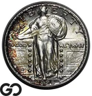 1925 Standing Liberty Quarter, Full Head, Choice AU++/Unc FH