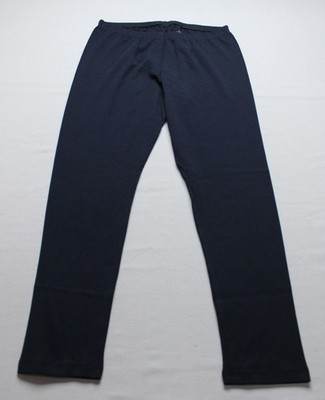 Fair Indigo Women's Slim Fit Organic 100% Cotton Leggings BL1 Dark Navy Large