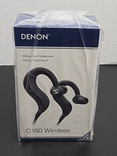 Denon AH-C160W Premium Sound Wireless Bluetooth BLACK Sport Headphones NEW