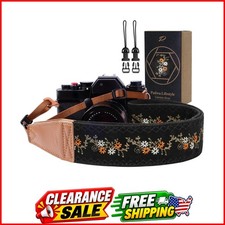 Camera Strap - 2" Full Grain Leather Ends Camera Straps for Photographers, Vi...