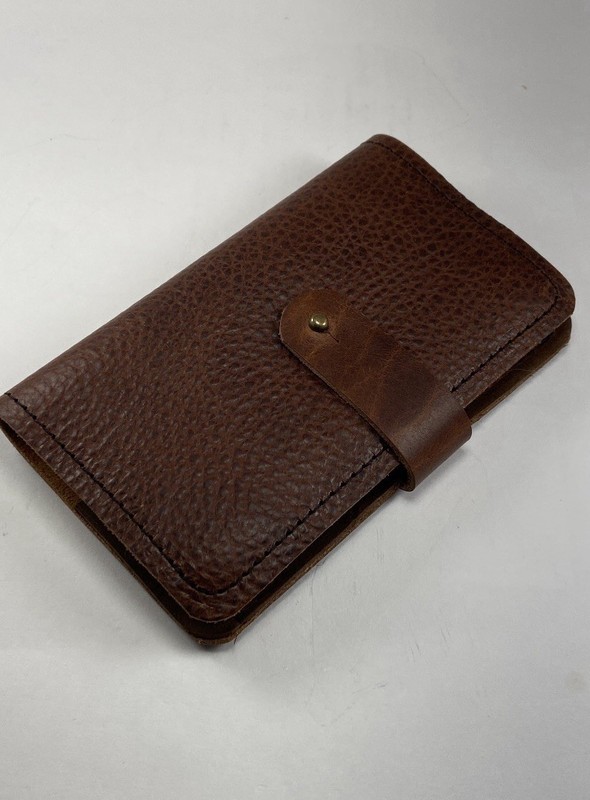 WAXED BISON BUFFALO Leather Fly Wallet - Fly Book, USA MADE