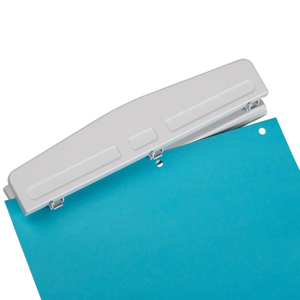 Metal 3 Hole Punch - White - 10 Sheet Capacity - Hole Puncher Sold Individually