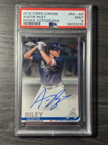 2019 Topps Chrome AUSTIN RILEY RC Auto PSA 9 Atlanta Braves Superstar 🔥