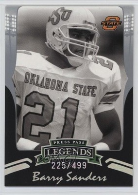 2006 Press Pass Legends Silver /499 Barry Sanders (Black & White) #S77 HOF 09q4