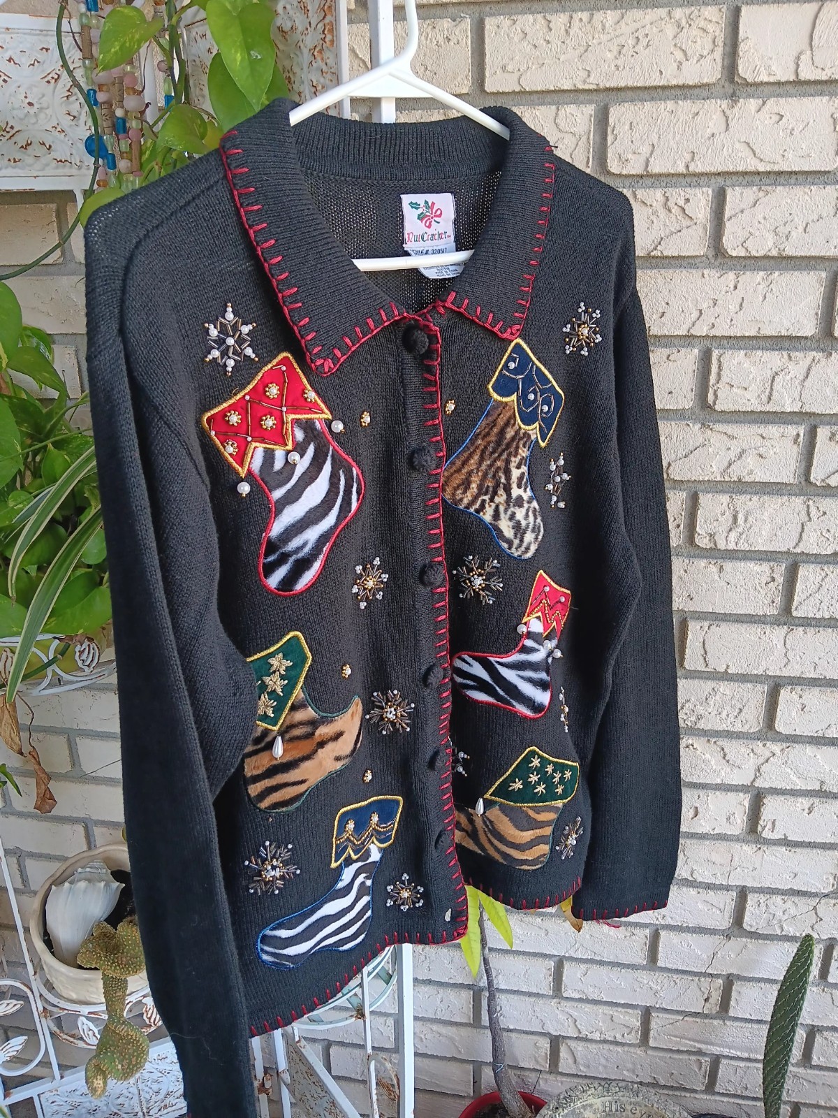 Nutcracker Christmas Sweater Button Down Size Med… - image 2