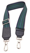 Consuela Black and Green Webbing Crossbody Strap