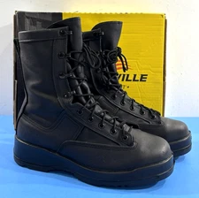 NIB 8.5 REGULAR BELLEVILLE WATERPROOF STEEL TOE FLIGHT DECK BOOTS 800ST BLACK