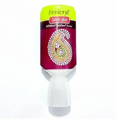 Fabric Glue No Stitch Clear Adhesive 20ml 30ml 80ml Fevicryl UK Sewing Craft