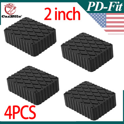 New 4PCS 2inch Tall Solid Rubber Auto Lift Block Spacer Pad Heavy-Duty Lift Pads