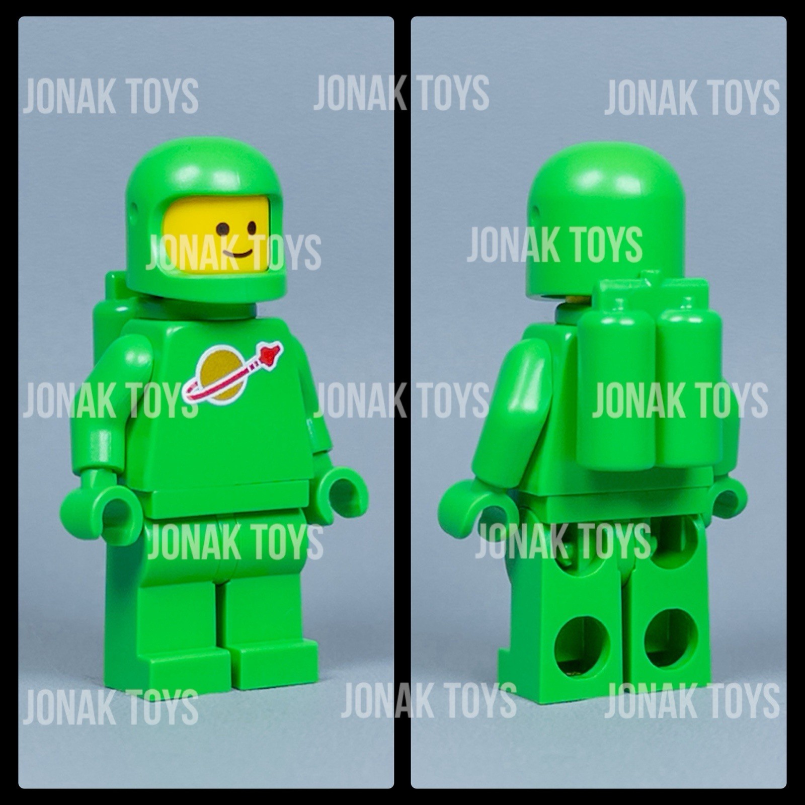 LEGO Bright Green Classic Spaceman Custom Figure w/ Space Helmet | eBay