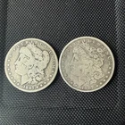 2x 1887 O & S 90% Silver Morgan Dollar Circulated Cull FREE SHIPPING