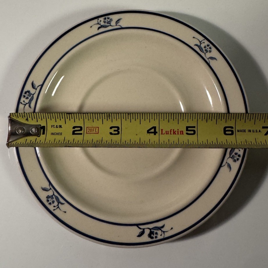 Vintage Scandia Blue Tung Guan China Small 6.5” Brick Oven Plate