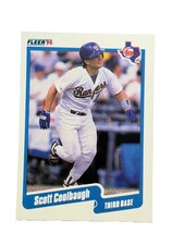 Excellent: Vintage 1990 FLEER Scott Coolbaugh Texas Rangers Rookie Trading Card