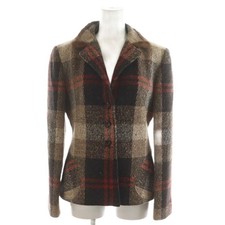 Valentino Garavani VALENTINO GARAVANI Tailored Jacket Single Check Pattern Fur W