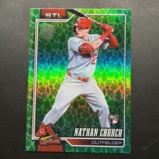 2026 Topps Series 1 - Nathan Church #24 Green Holiday Foil (RC)