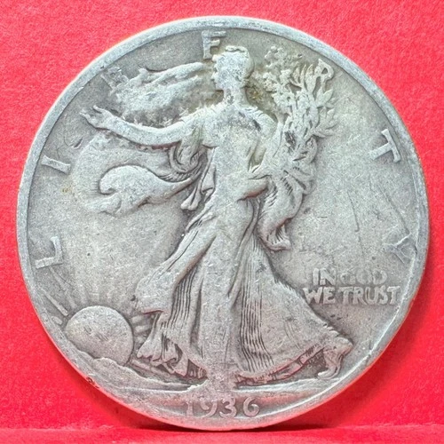 1936-S  WALKING LIBERTY HALF-DOLLAR (50¢) SILVER COIN  (WHD-13)