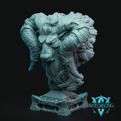 Kahrtrop, Defender of the North Bust | Witchsong | DnD 5e D&D |  Ram God Statue
