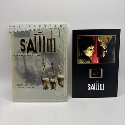 Saw III DVD 2006 Unrated Widescreen & Senitype N0 157172 Art Film Work