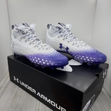 UNDER ARMOUR Spotlight Clone 3.0 MC Football Cleats White Purple US Mens 12 UA
