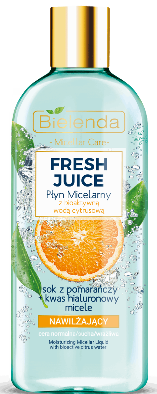 Bielenda FreshJuice Micellar Liquid Bioactive Citrus Water Hyaluronic Acid 500ml