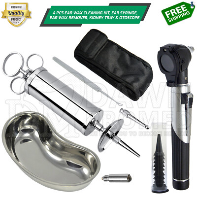 4 Pcs Ear Cleaning Kit Ear W/Remover Set Medical Veterinary Diagnostic German Gr