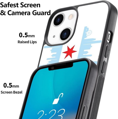 For Samsung S7 S8 S9 S10 S20 Plus Lite Anti scratch Cover Flag of City Chicago - Picture 9 of 25