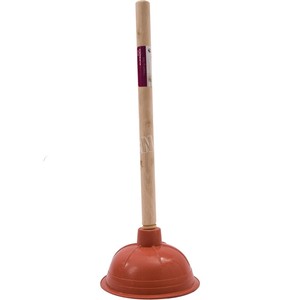 plunger toilet drain wooden cleaner unblocker bathroom sink rubber handle