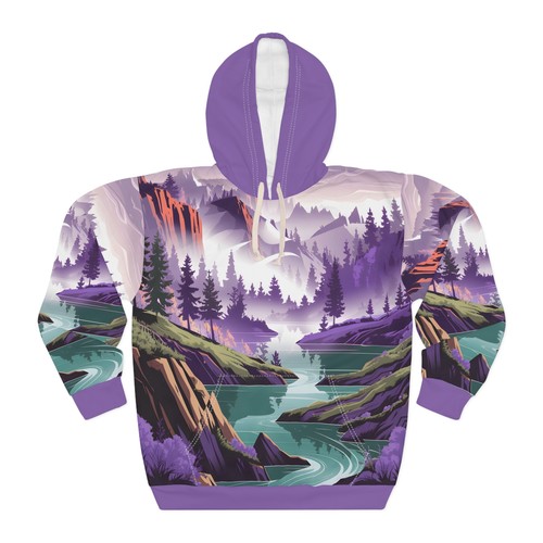 Monsoon Echo All Over Print Pullover Hoodie Travel Apparel for Outdoor Adventure - Picture 2 of 25