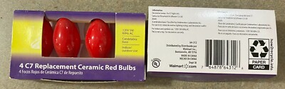Light Keeper Pro C7 Replacement Bulbs Ceramic Red 4 Count Christmas Weddings