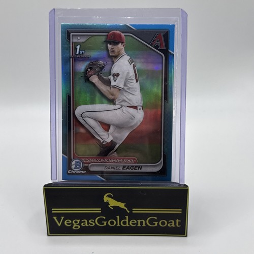 2024 Bowman Draft Chrome Daniel Eagen 1st Bowman Sky Blue Refractor Diamondbacks