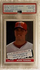 2020 Topps Archives Mark Teixeira Style 1976 Topps Traded PSA 10 Card NEW Case